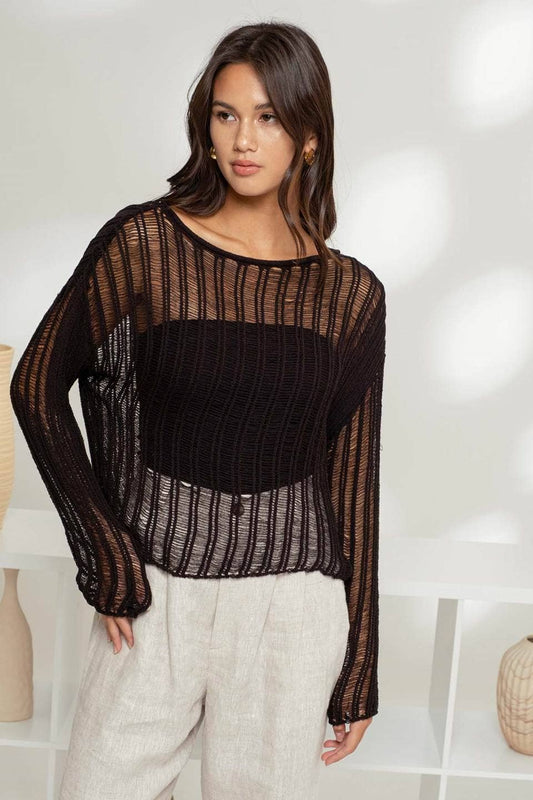 Crochet Knit Top - Spiro