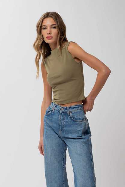 Mock Neck Basic Knit Top - Spiro